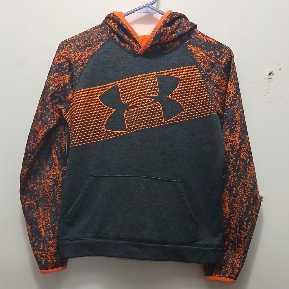 Under Armour Kids Charcoal and Orange Hoodie